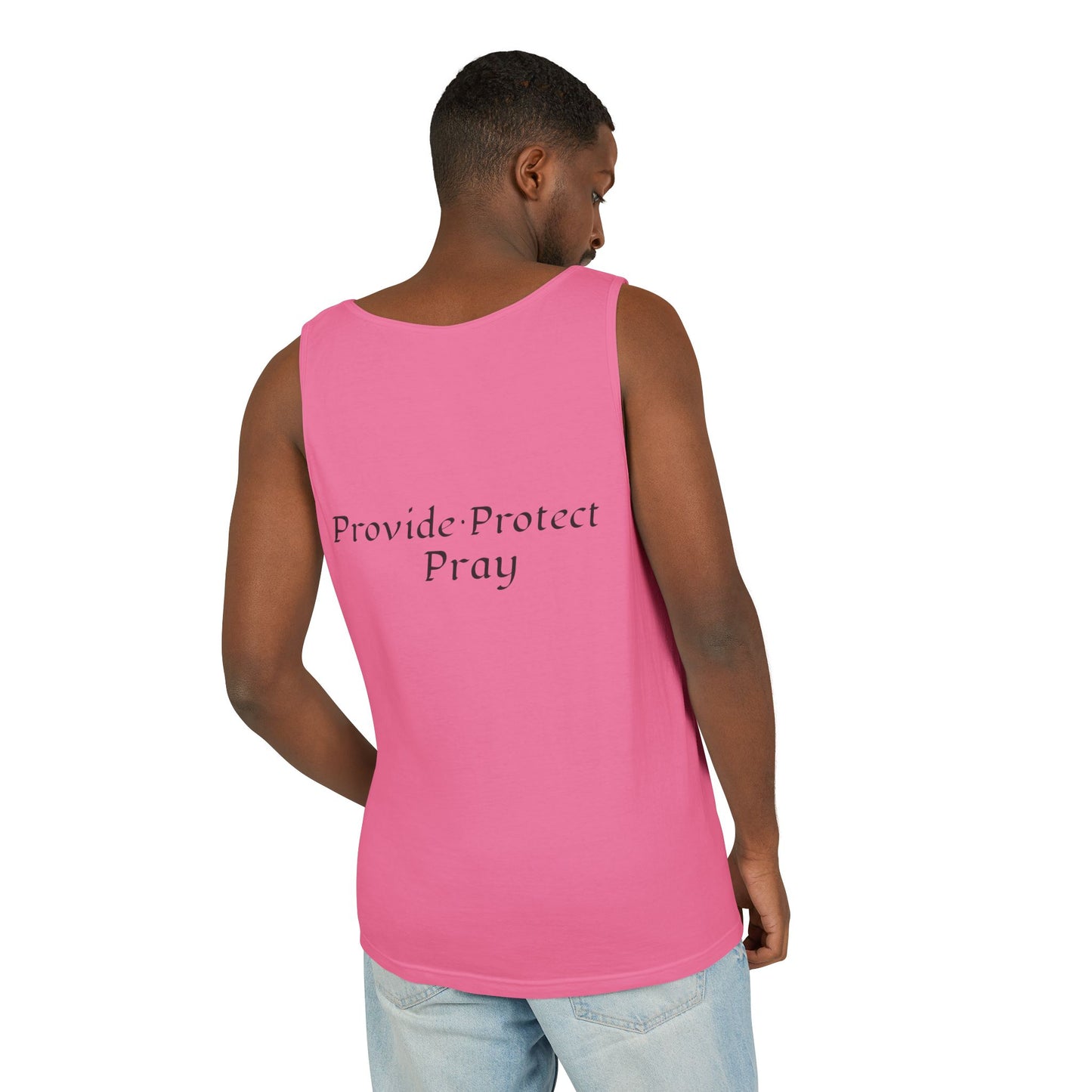 Men's Tank Top - Relaxing BE A MAN APPAREL PROTECT PROVIDE AND PRAY Design