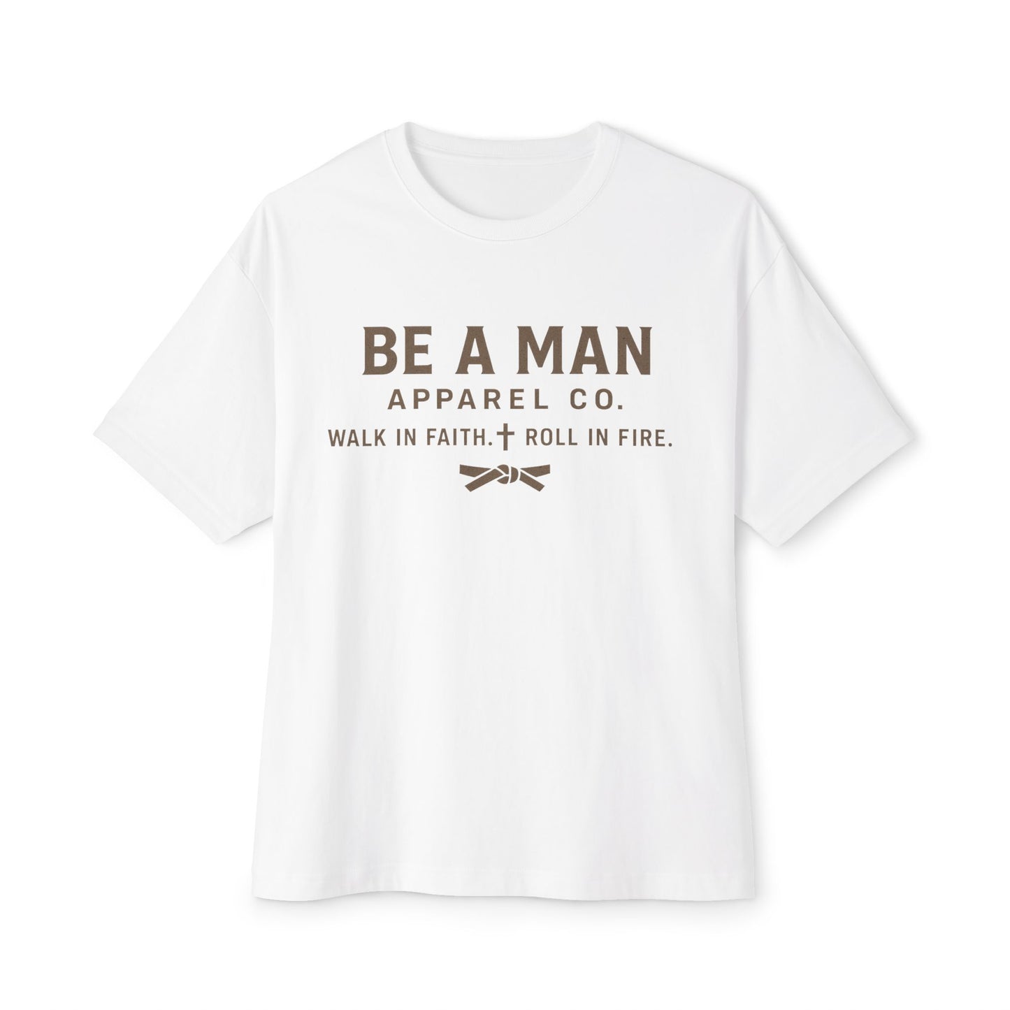 Faith-Inspired Oversized Tee, Unisex Boxy T-Shirt for Men, Motivational Graphic Tee, Casual Faith Shirt, Unique Gift for Dads