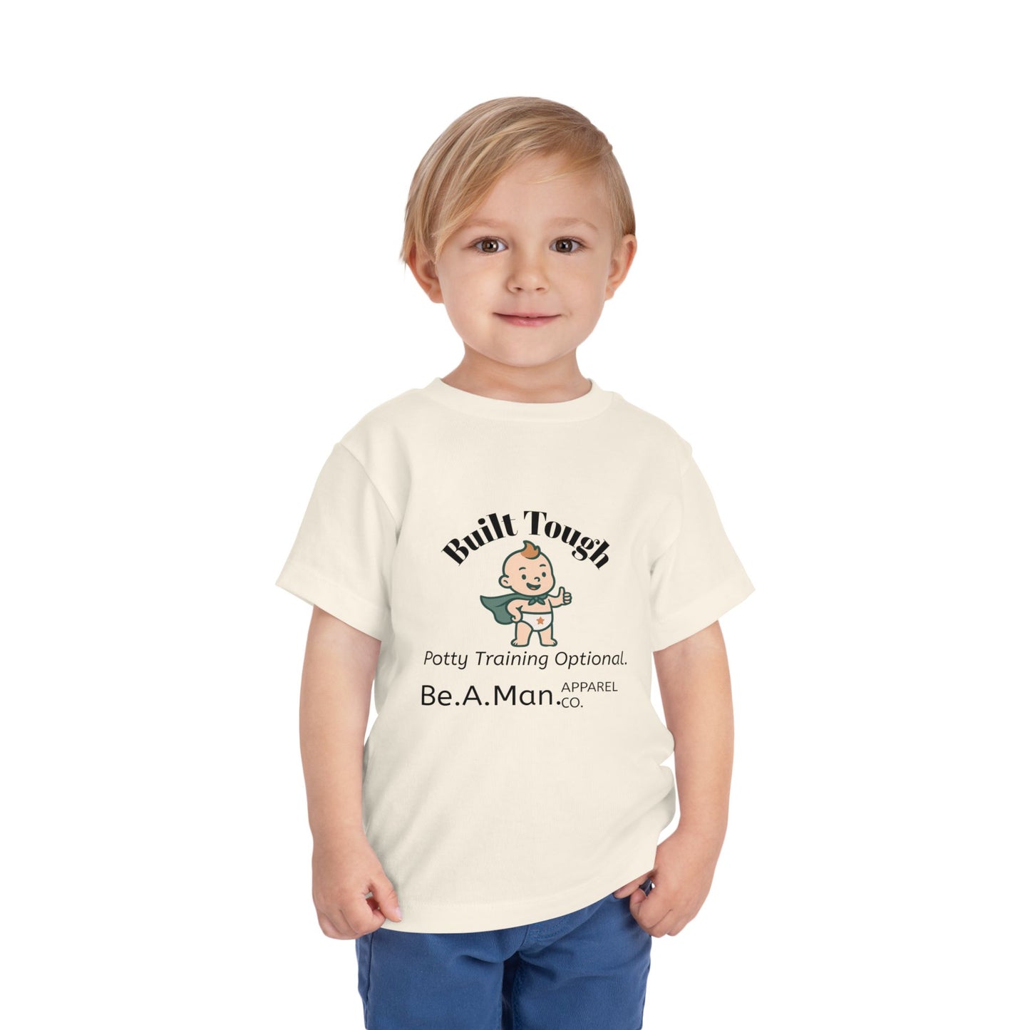 Built Tough Toddler Tee, Funny Kid's Shirt, Potty Training Shirt, Gifts for Toddlers, Baby Shower Gift