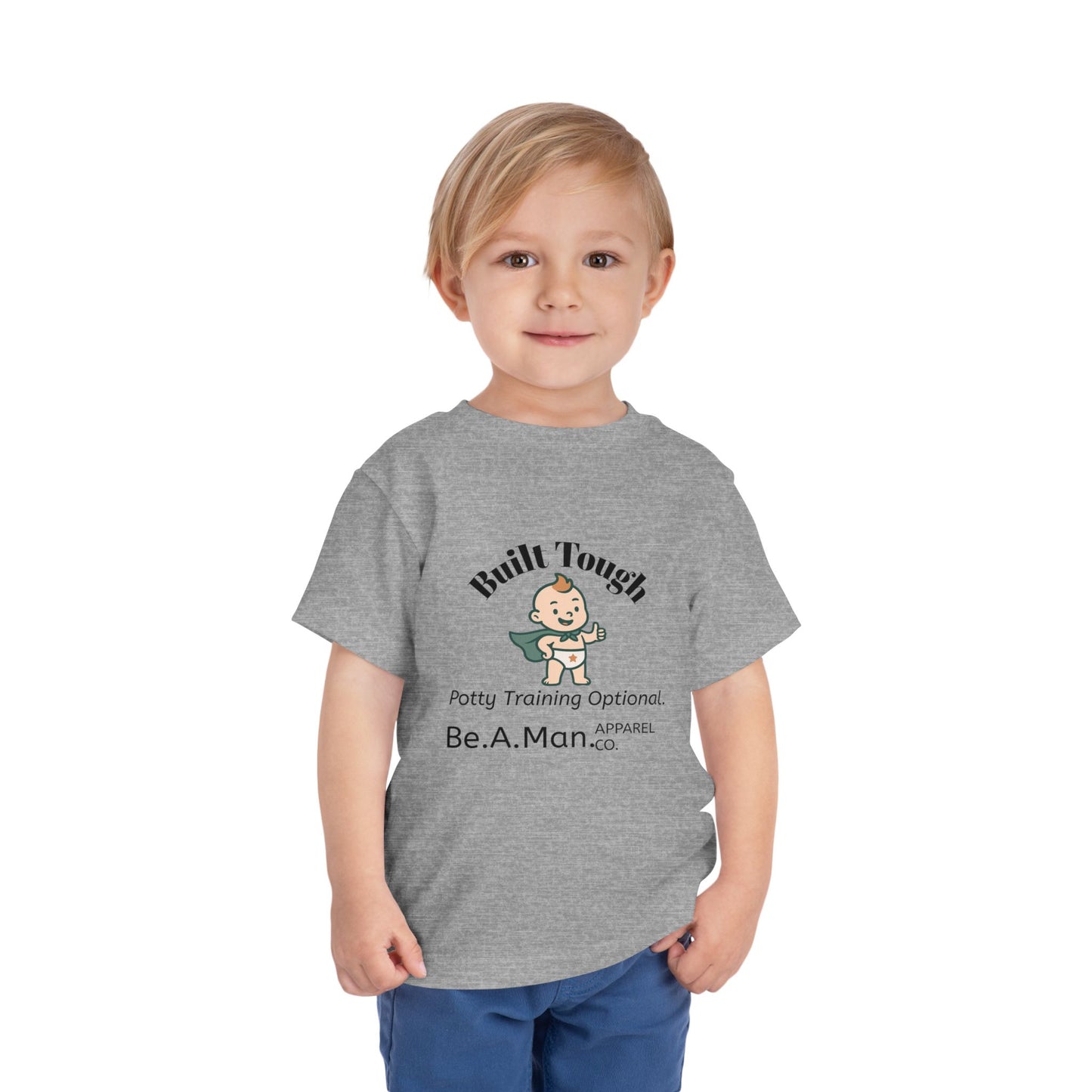 Built Tough Toddler Tee, Funny Kid's Shirt, Potty Training Shirt, Gifts for Toddlers, Baby Shower Gift