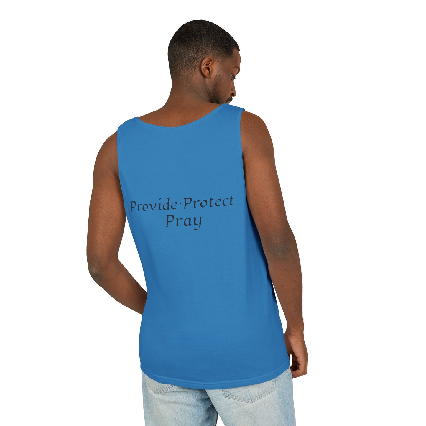 Men's Tank Top - Relaxing BE A MAN APPAREL PROTECT PROVIDE AND PRAY Design