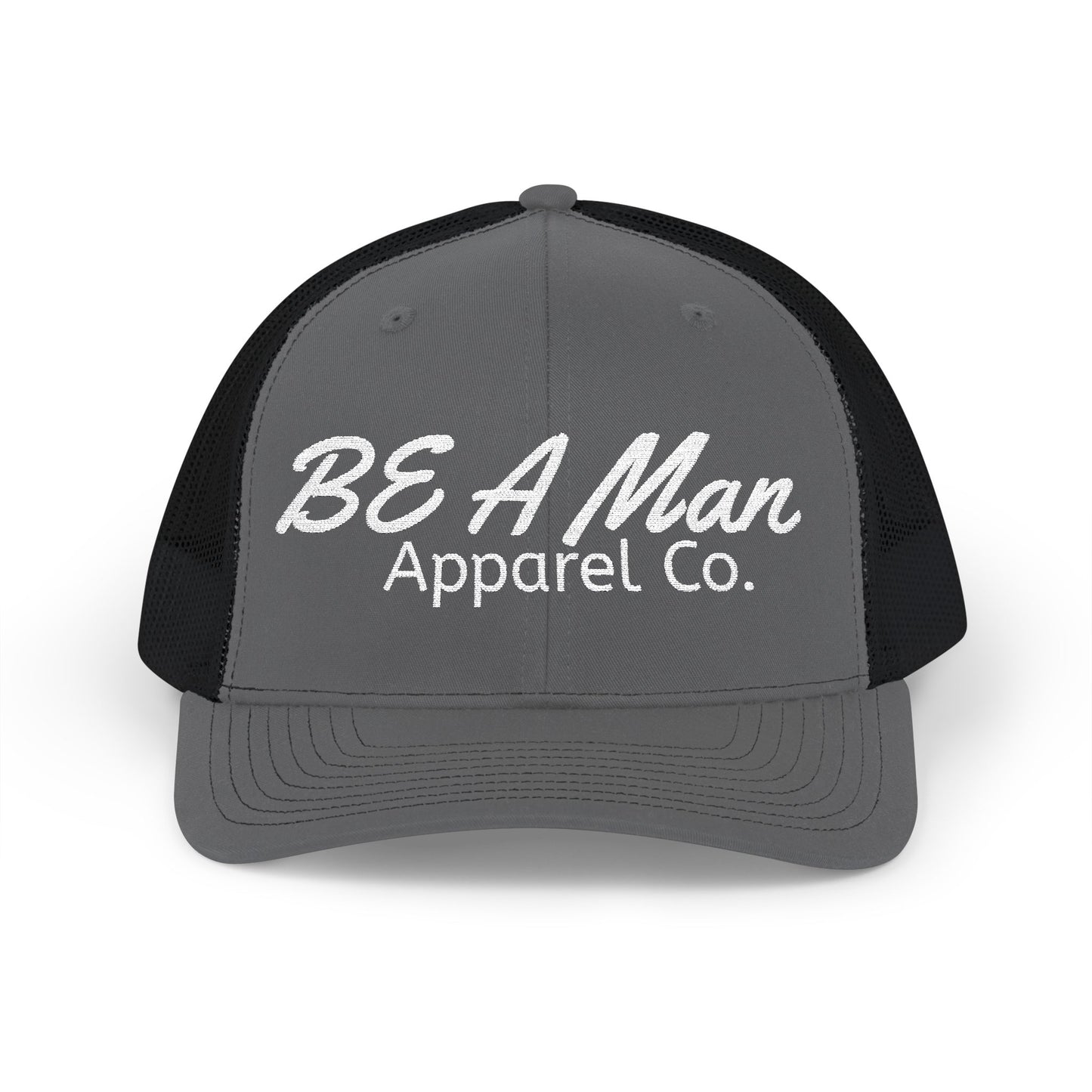 Men's Style Snapback Cap - BE A Man Humor, Fashion Accessories, Gifts for Him, Casual Wear, Embroidered Cap