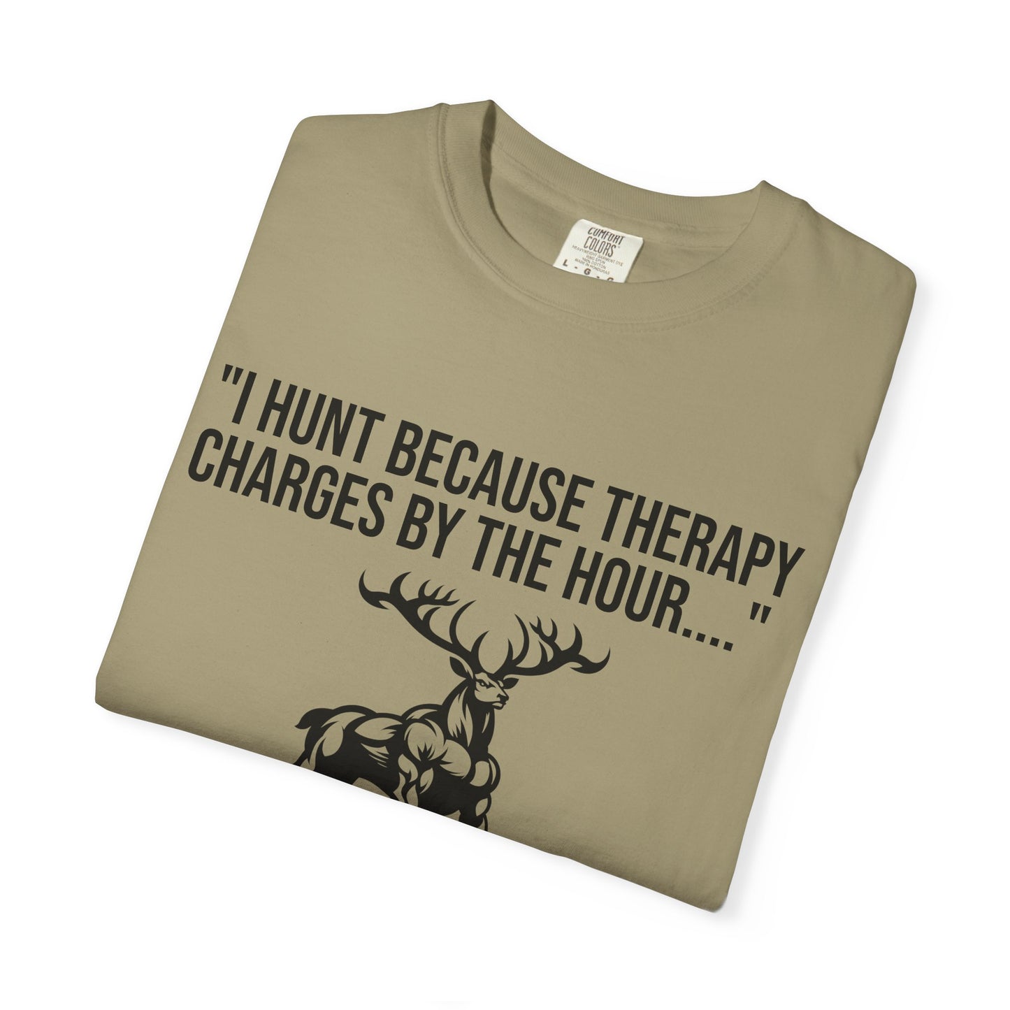 Hunting Therapy T-Shirt, Outdoor Humor Tee, Gift for Hunters, Unisex Wildlife Shirt, Men's Hunting Apparel, Fun Animal Lover Shirt