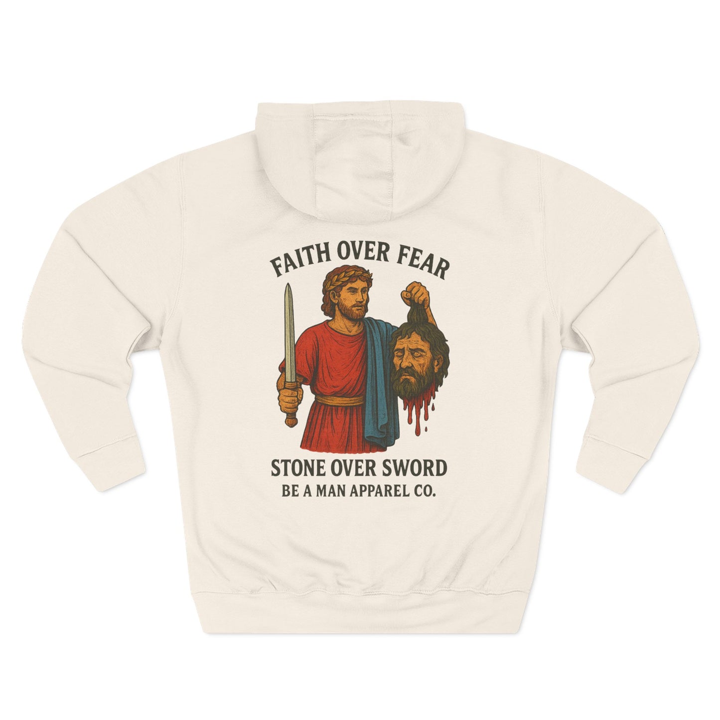 Faith Over Fear, Trust Over Doubt Hoodie. David vs Goliath