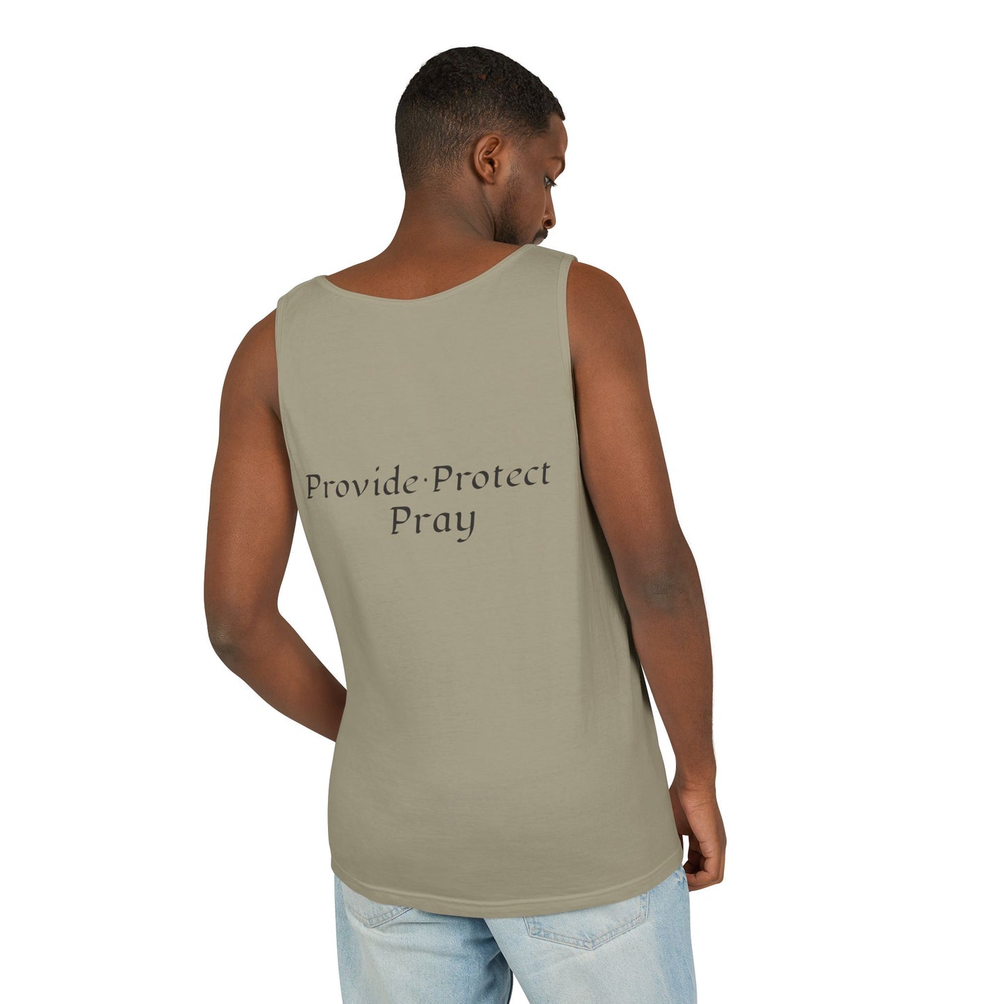 Men's Tank Top - Relaxing BE A MAN APPAREL PROTECT PROVIDE AND PRAY Design
