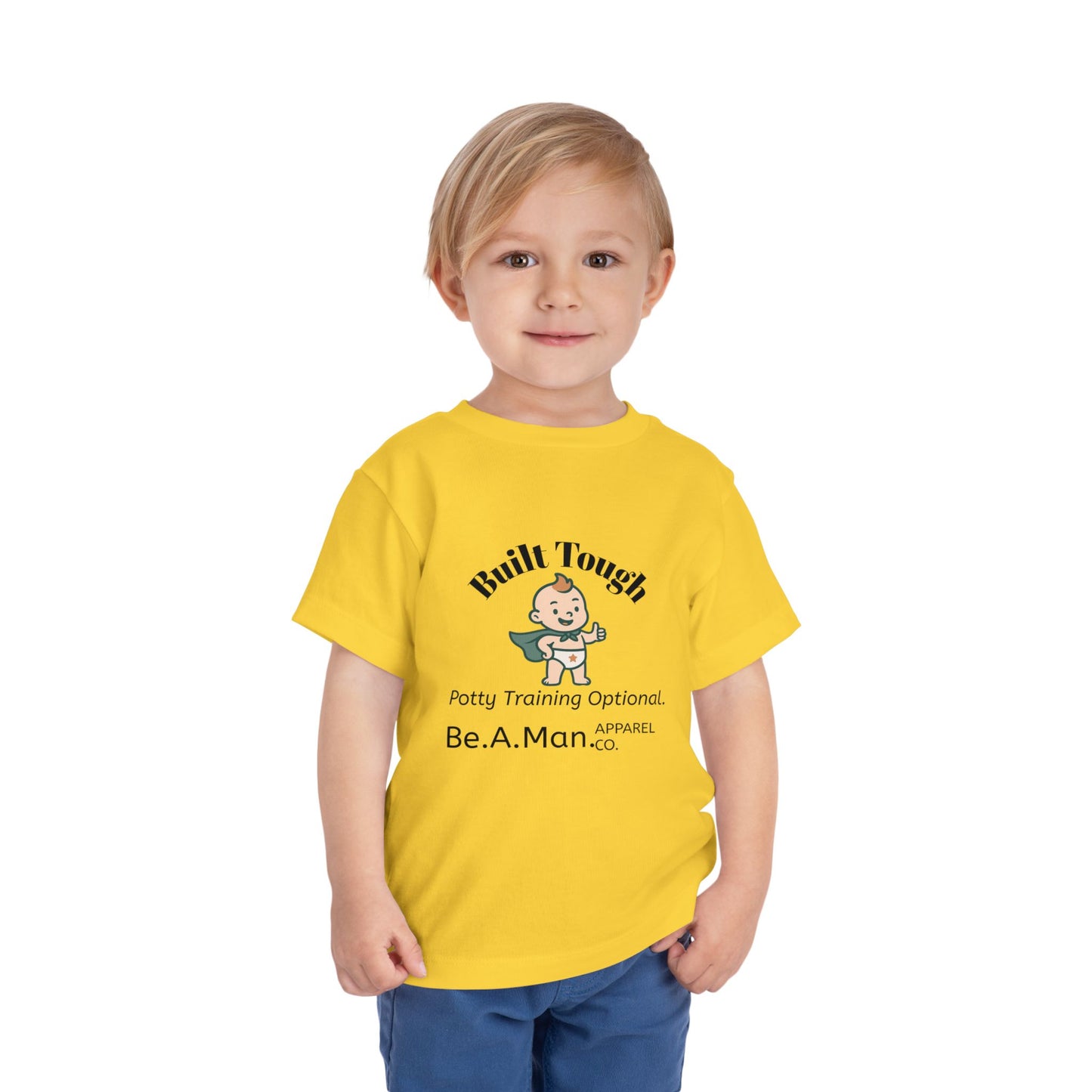 Built Tough Toddler Tee, Funny Kid's Shirt, Potty Training Shirt, Gifts for Toddlers, Baby Shower Gift