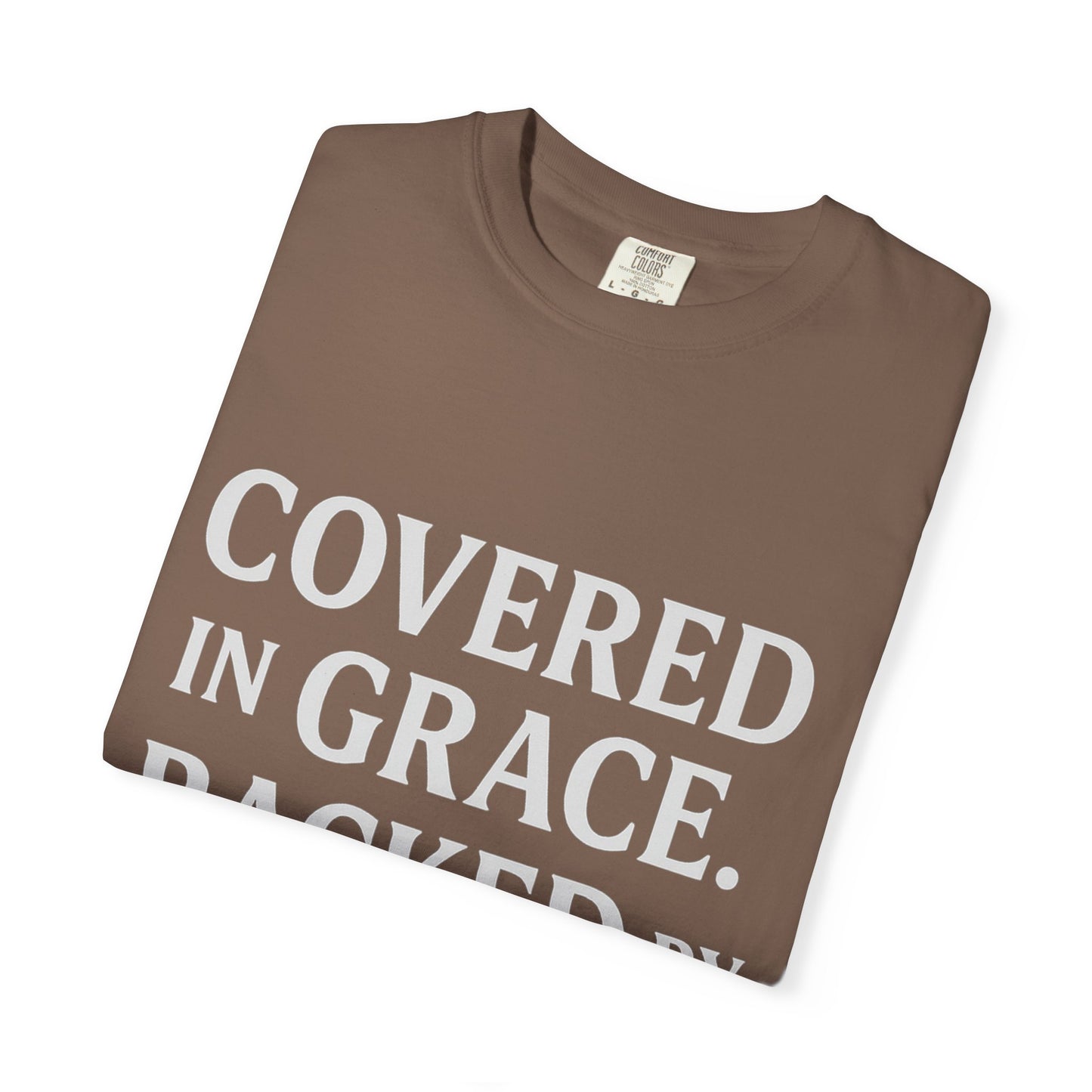 Covered in Grace, Backed by Grit – Be Her Backbone (Women's Shirt)
