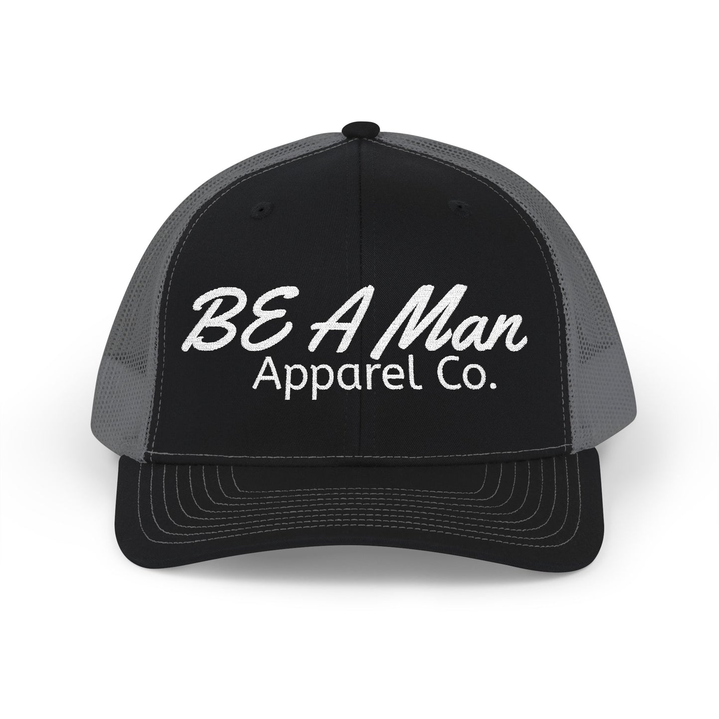 Men's Style Snapback Cap - BE A Man Humor, Fashion Accessories, Gifts for Him, Casual Wear, Embroidered Cap