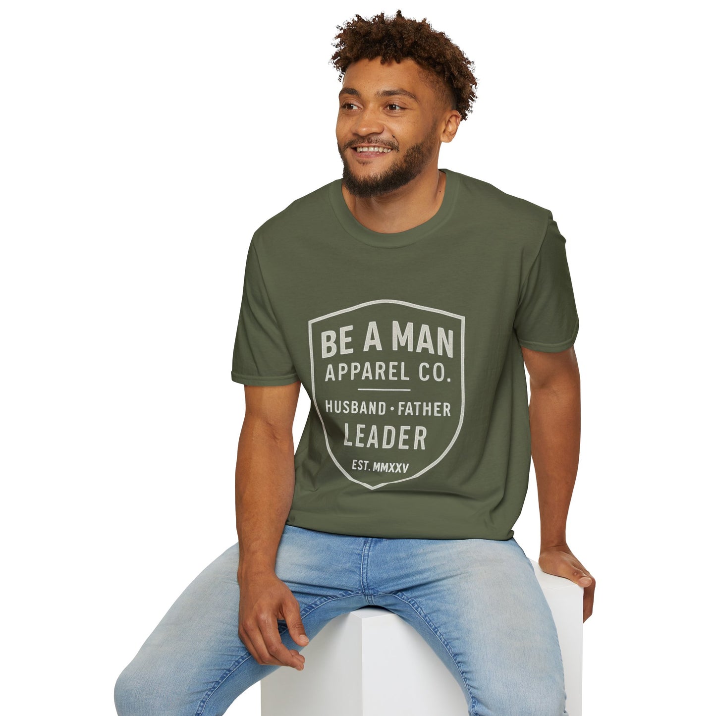 Manly Father & Husband T-Shirt - Be A Man Gift