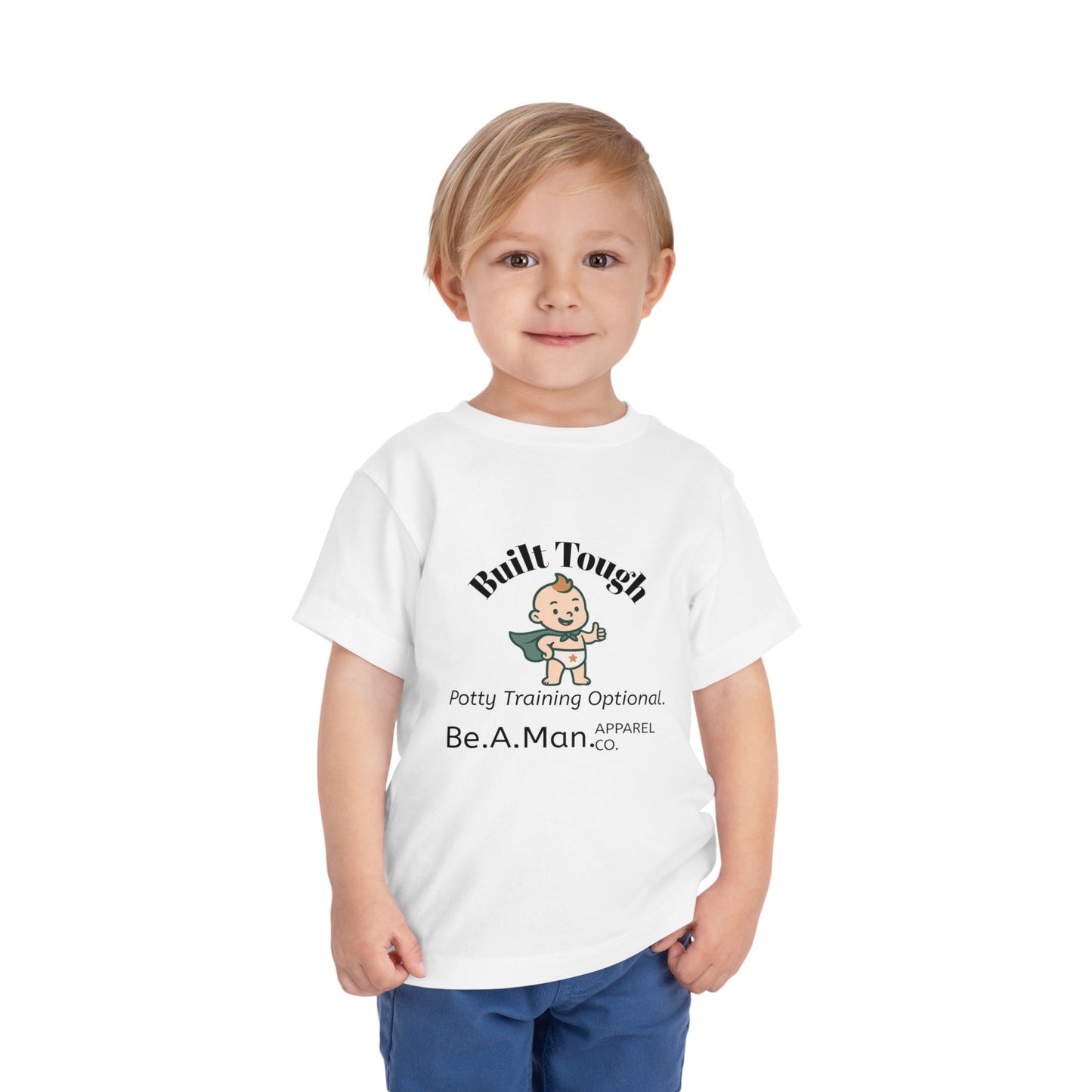 Built Tough Toddler Tee, Funny Kid's Shirt, Potty Training Shirt, Gifts for Toddlers, Baby Shower Gift