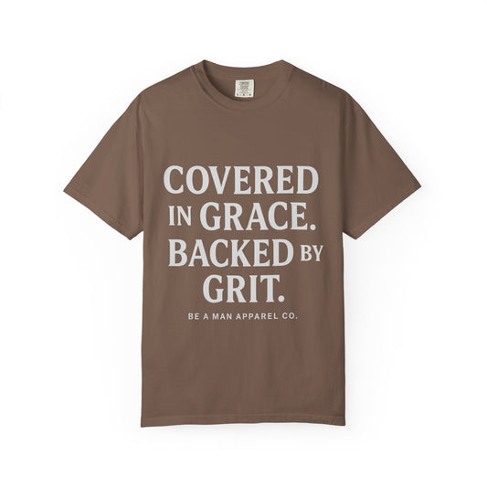 Covered in Grace, Backed by Grit – Be Her Backbone (Women's Shirt)