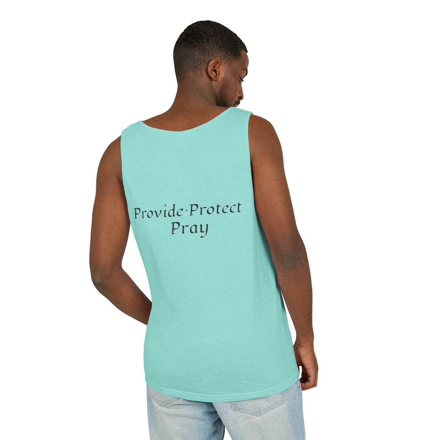 Men's Tank Top - Relaxing BE A MAN APPAREL PROTECT PROVIDE AND PRAY Design