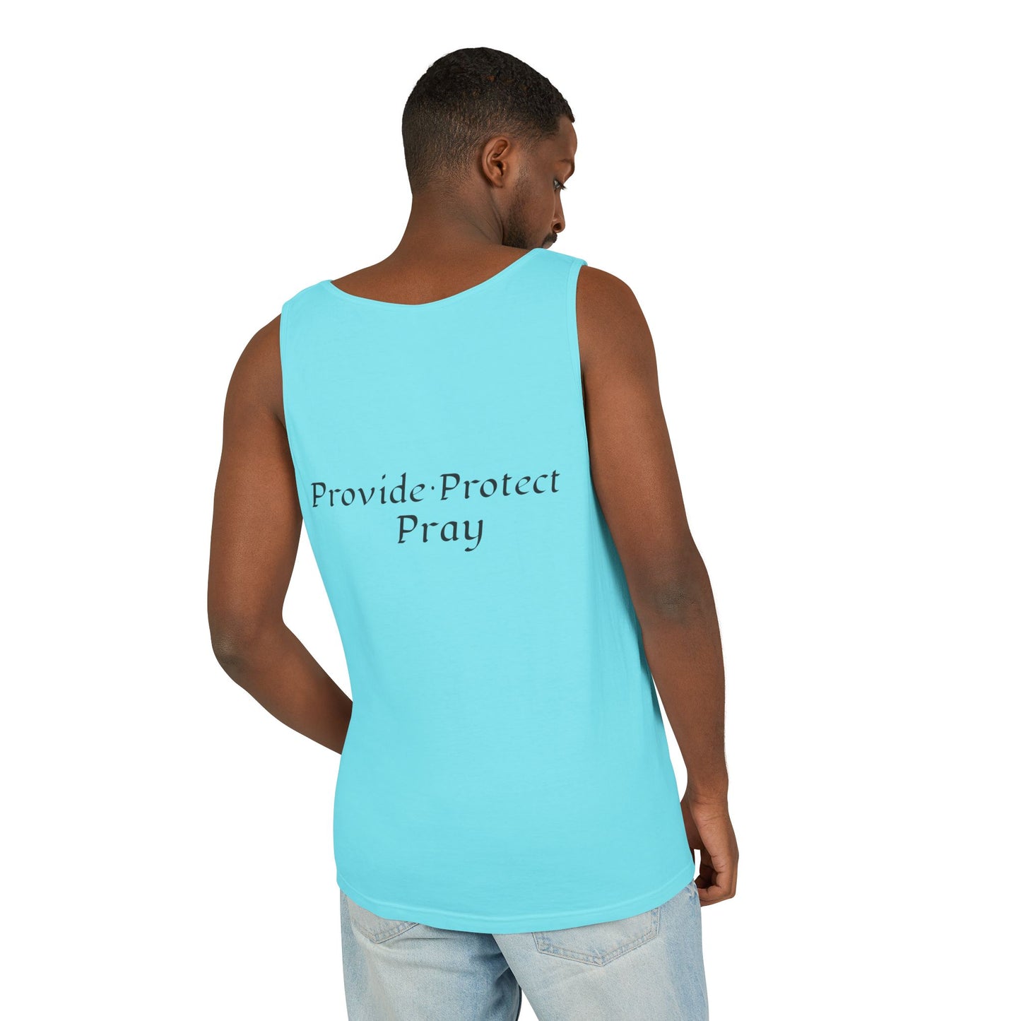 Men's Tank Top - Relaxing BE A MAN APPAREL PROTECT PROVIDE AND PRAY Design