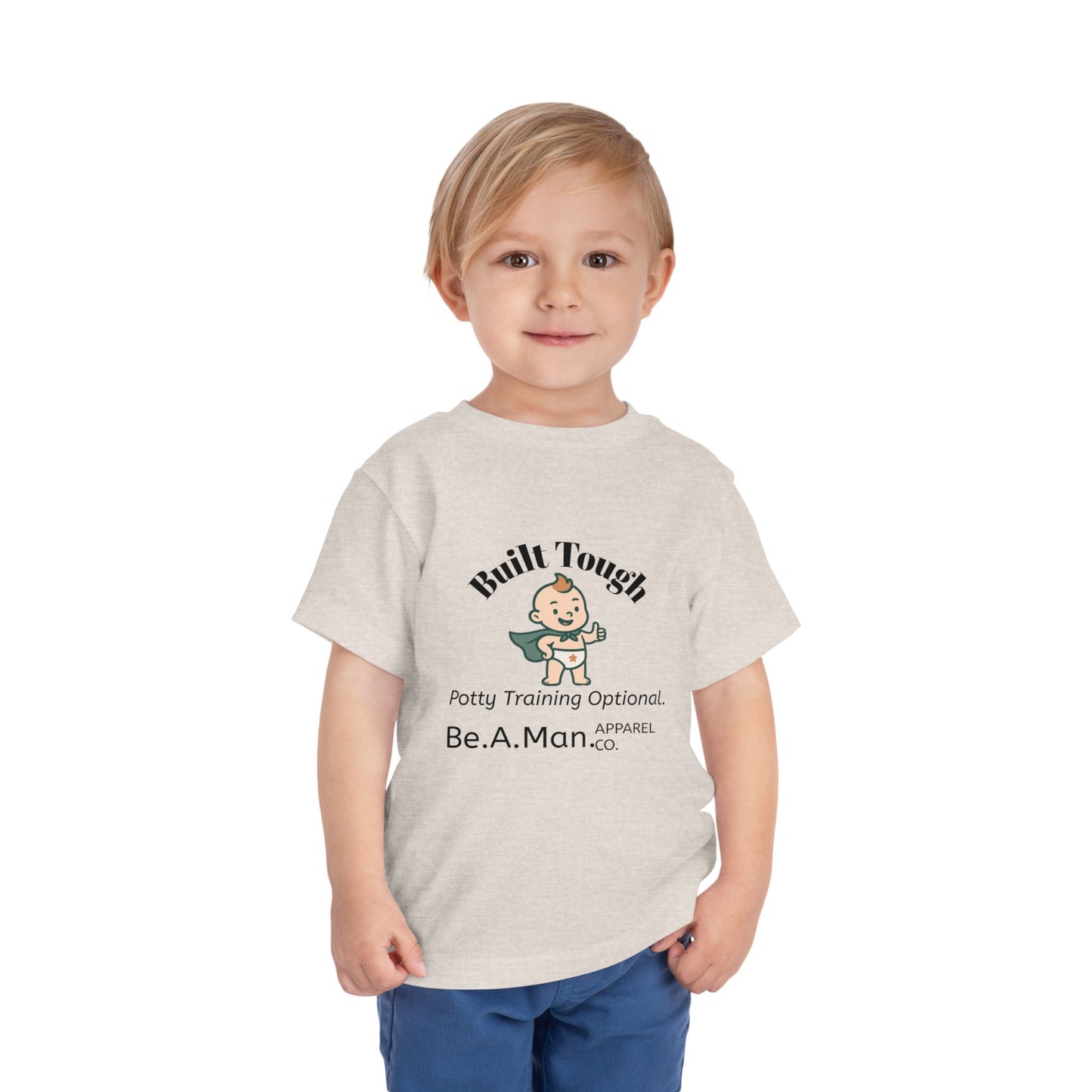 Built Tough Toddler Tee, Funny Kid's Shirt, Potty Training Shirt, Gifts for Toddlers, Baby Shower Gift