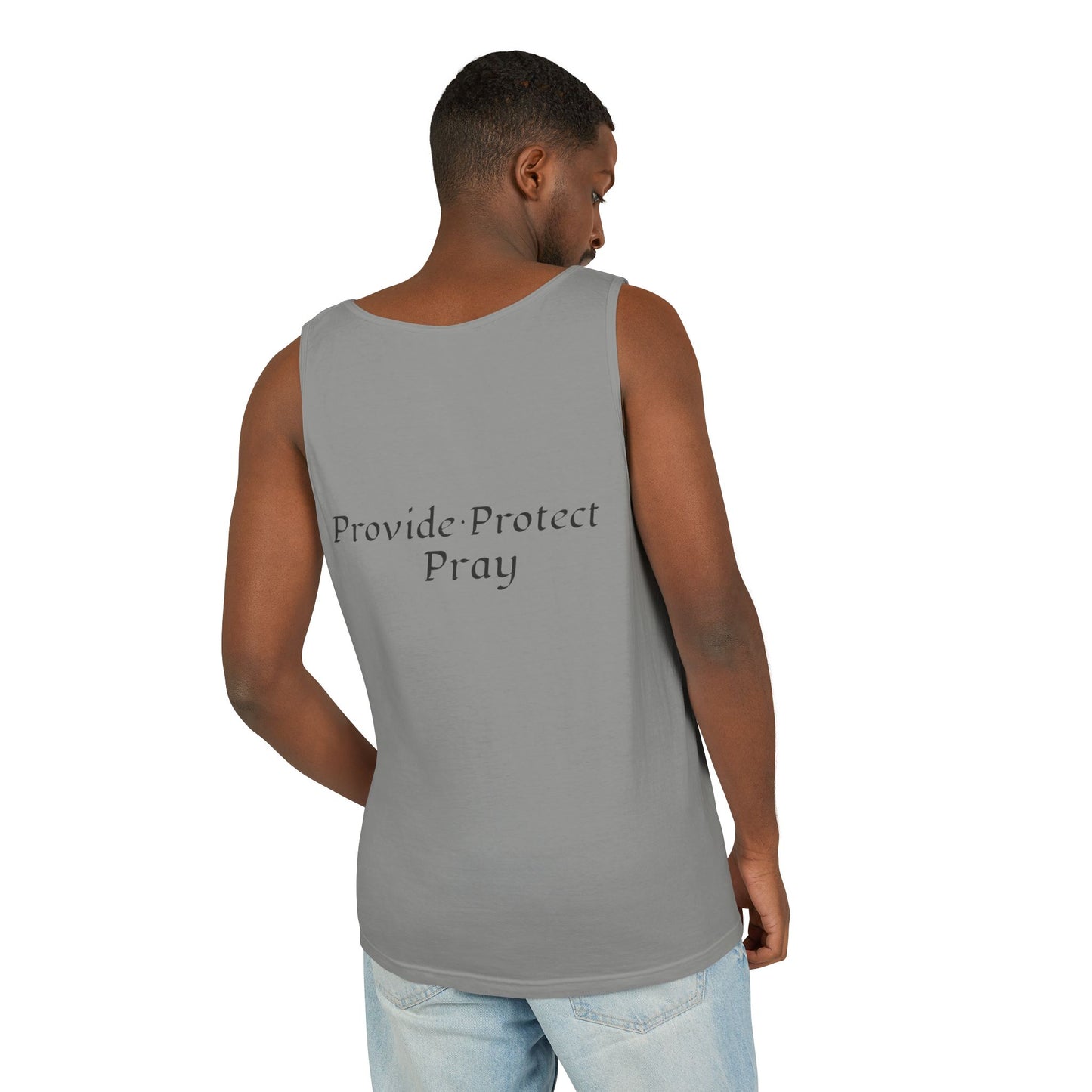 Men's Tank Top - Relaxing BE A MAN APPAREL PROTECT PROVIDE AND PRAY Design
