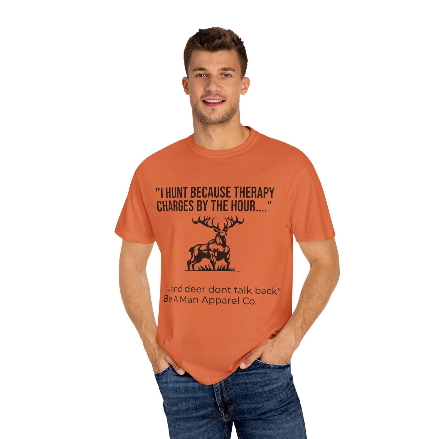 Hunting Therapy T-Shirt, Outdoor Humor Tee, Gift for Hunters, Unisex Wildlife Shirt, Men's Hunting Apparel, Fun Animal Lover Shirt
