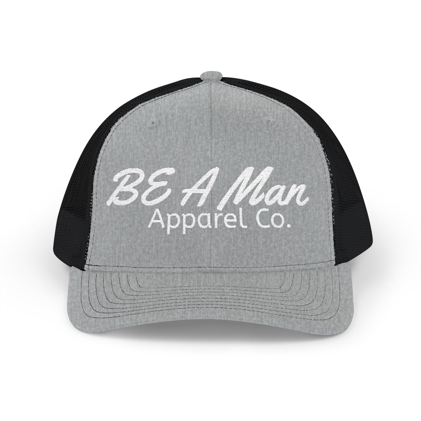 Men's Style Snapback Cap - BE A Man Humor, Fashion Accessories, Gifts for Him, Casual Wear, Embroidered Cap