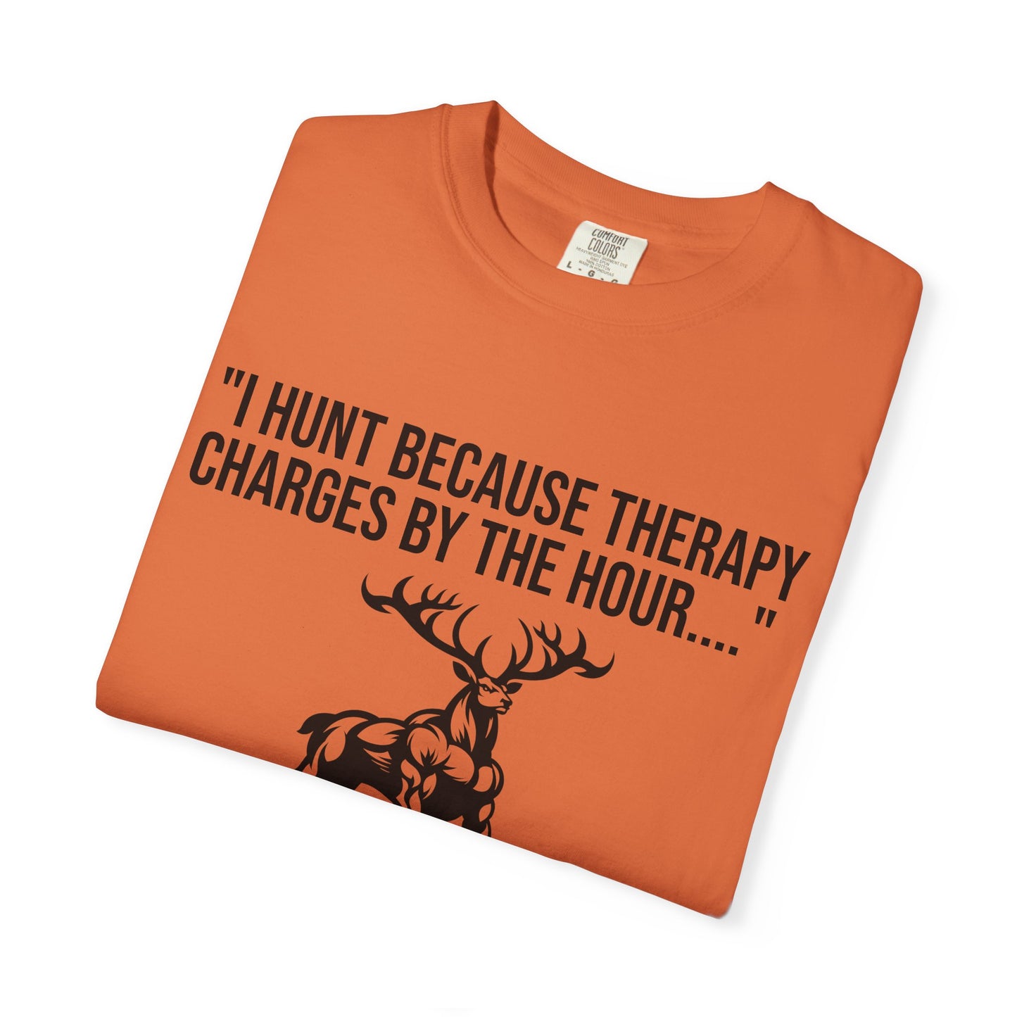 Hunting Therapy T-Shirt, Outdoor Humor Tee, Gift for Hunters, Unisex Wildlife Shirt, Men's Hunting Apparel, Fun Animal Lover Shirt