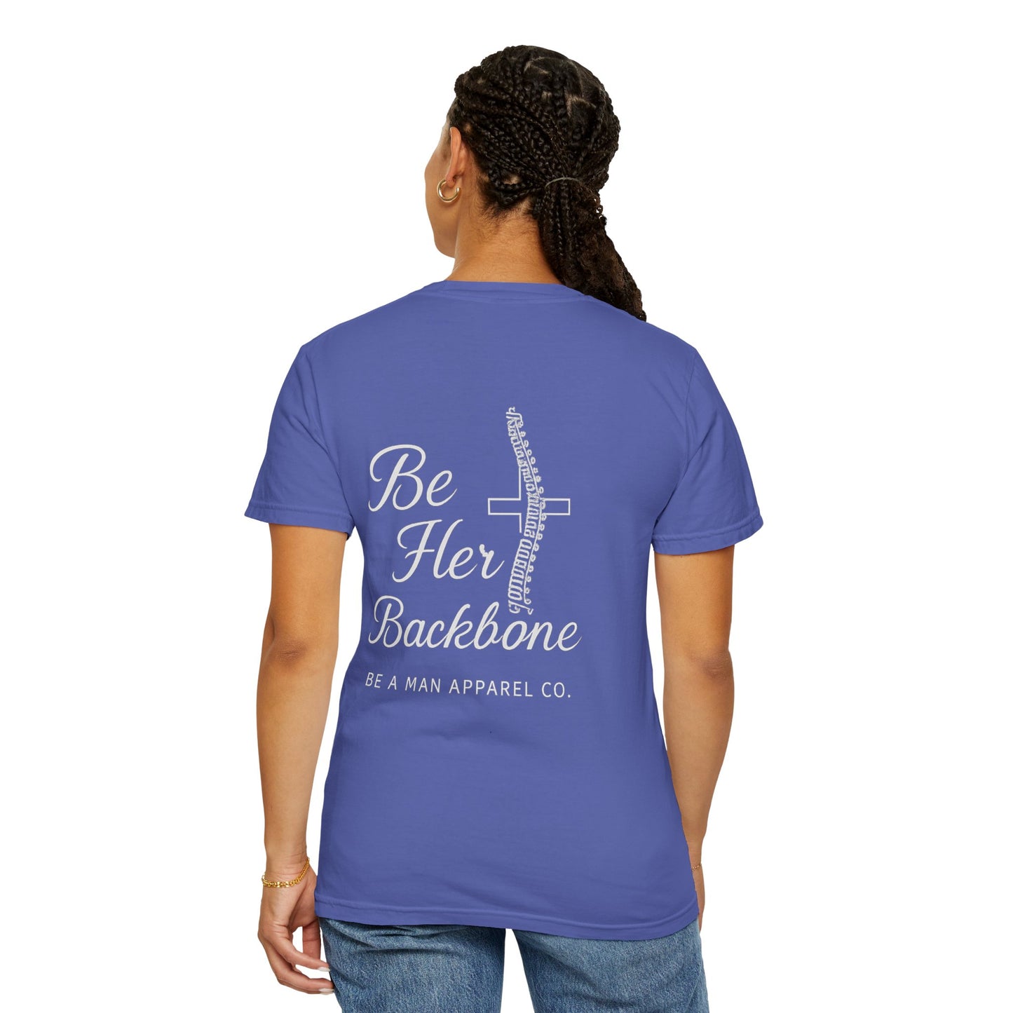 Covered in Grace, Backed by Grit – Be Her Backbone (Women's Shirt)