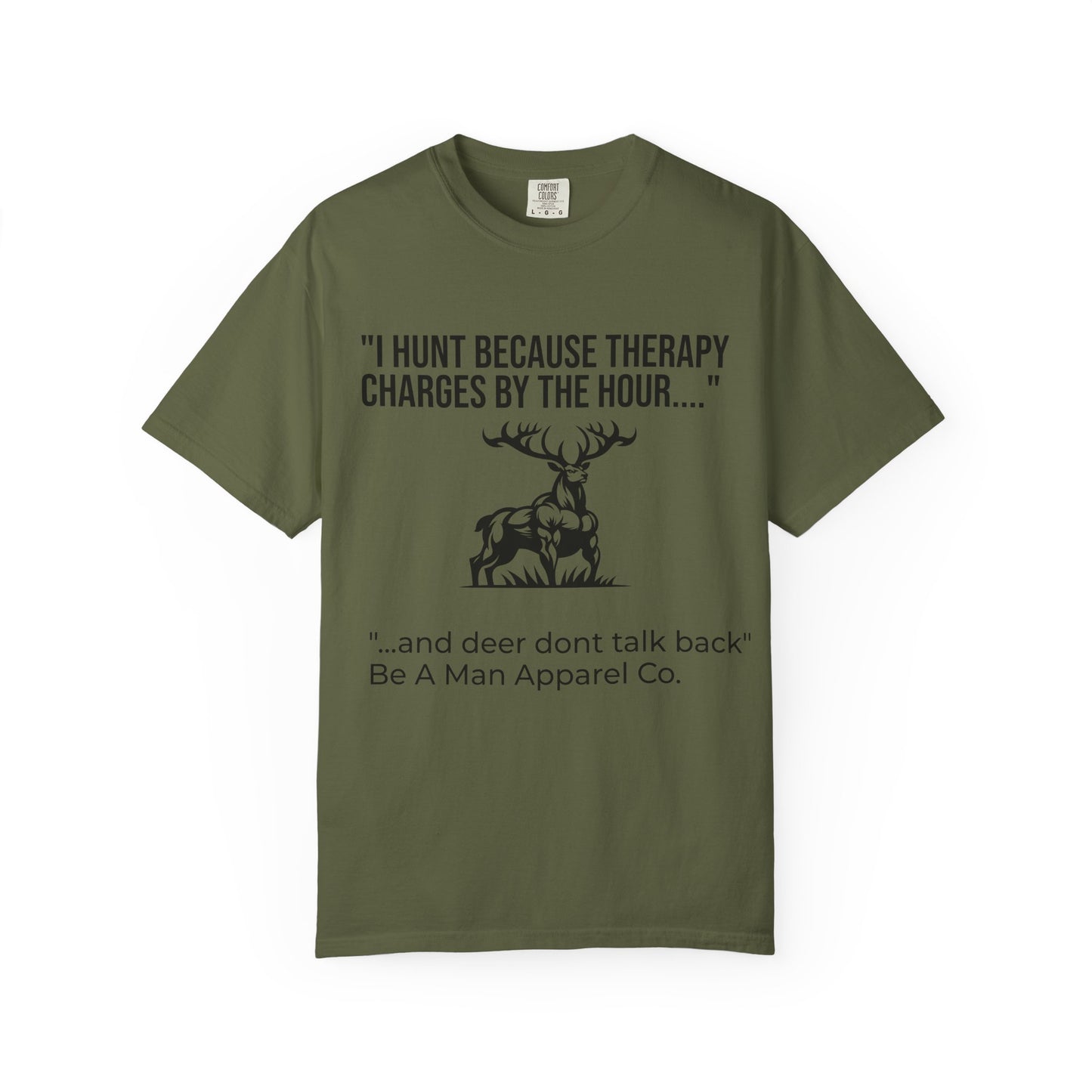 Hunting Therapy T-Shirt, Outdoor Humor Tee, Gift for Hunters, Unisex Wildlife Shirt, Men's Hunting Apparel, Fun Animal Lover Shirt