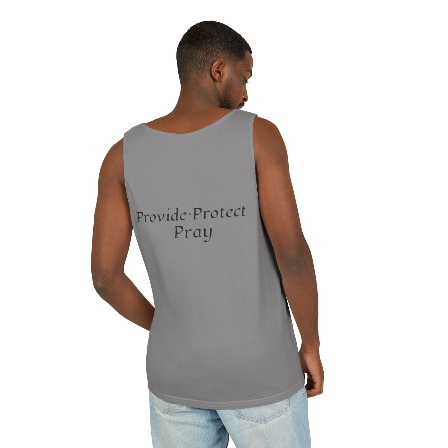Men's Tank Top - Relaxing BE A MAN APPAREL PROTECT PROVIDE AND PRAY Design