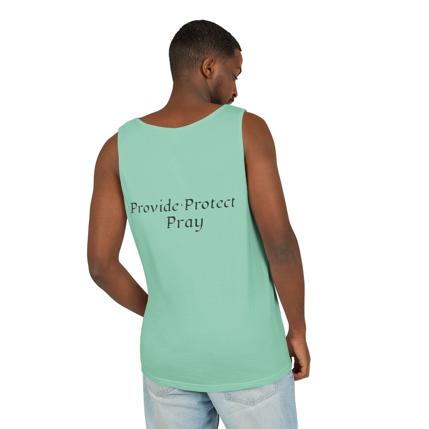 Men's Tank Top - Relaxing BE A MAN APPAREL PROTECT PROVIDE AND PRAY Design