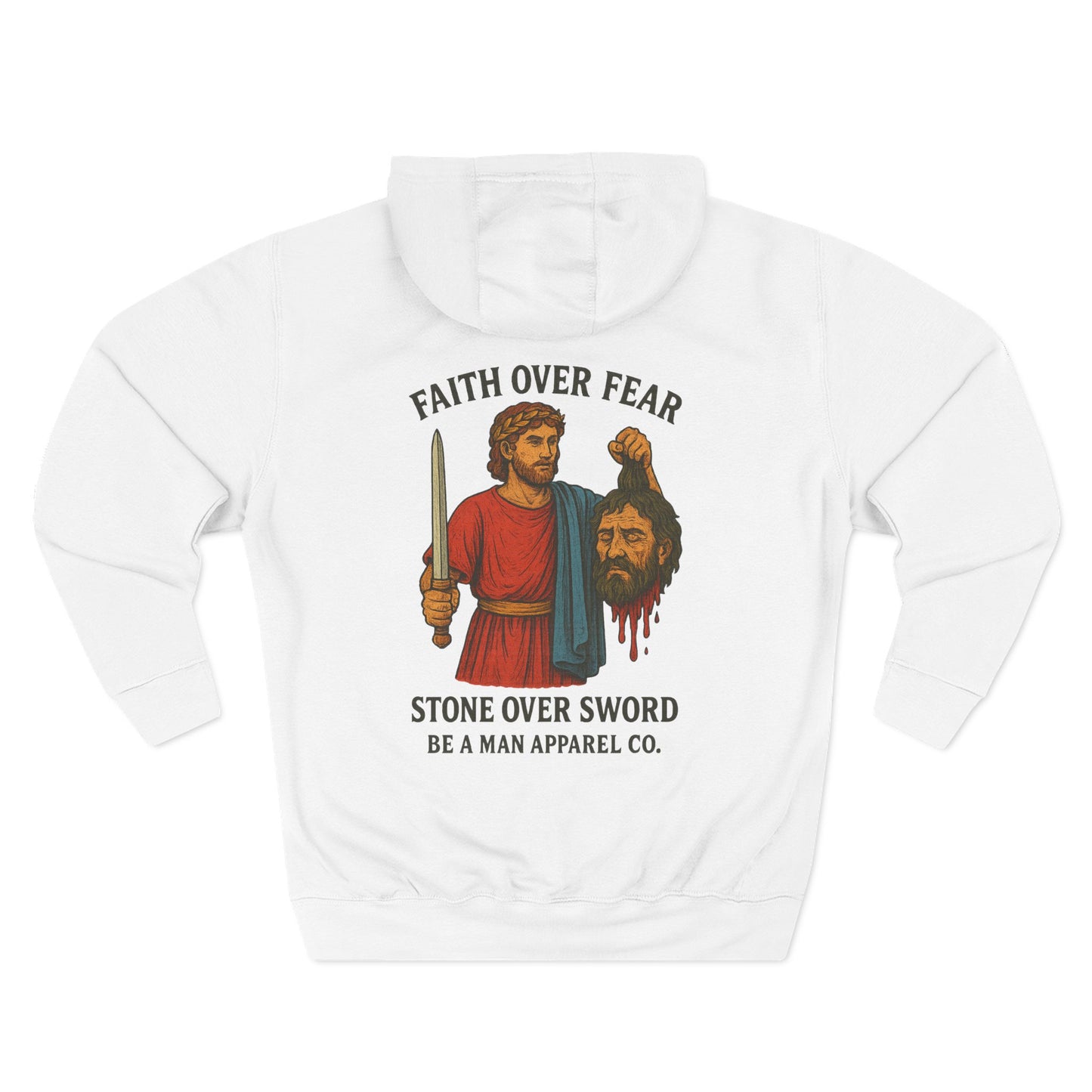 Faith Over Fear, Trust Over Doubt Hoodie. David vs Goliath