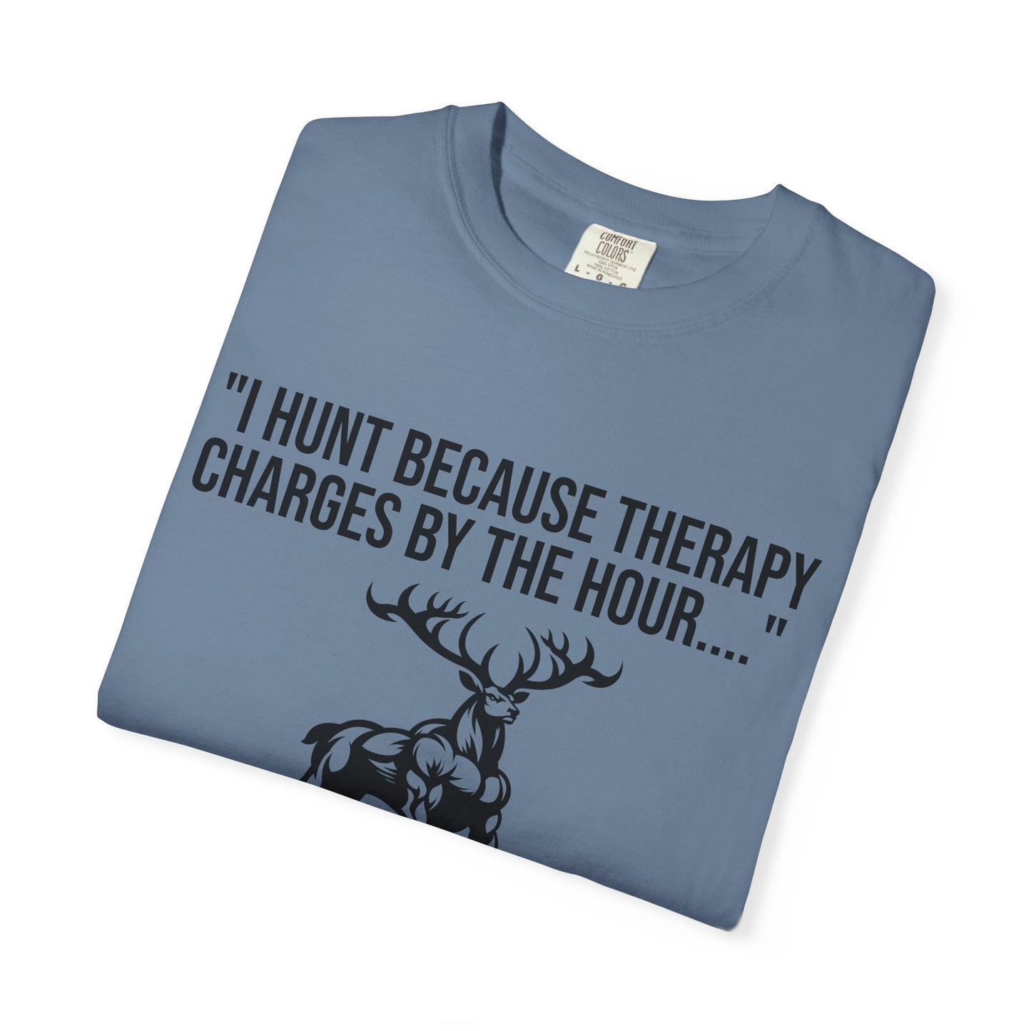 Hunting Therapy T-Shirt, Outdoor Humor Tee, Gift for Hunters, Unisex Wildlife Shirt, Men's Hunting Apparel, Fun Animal Lover Shirt