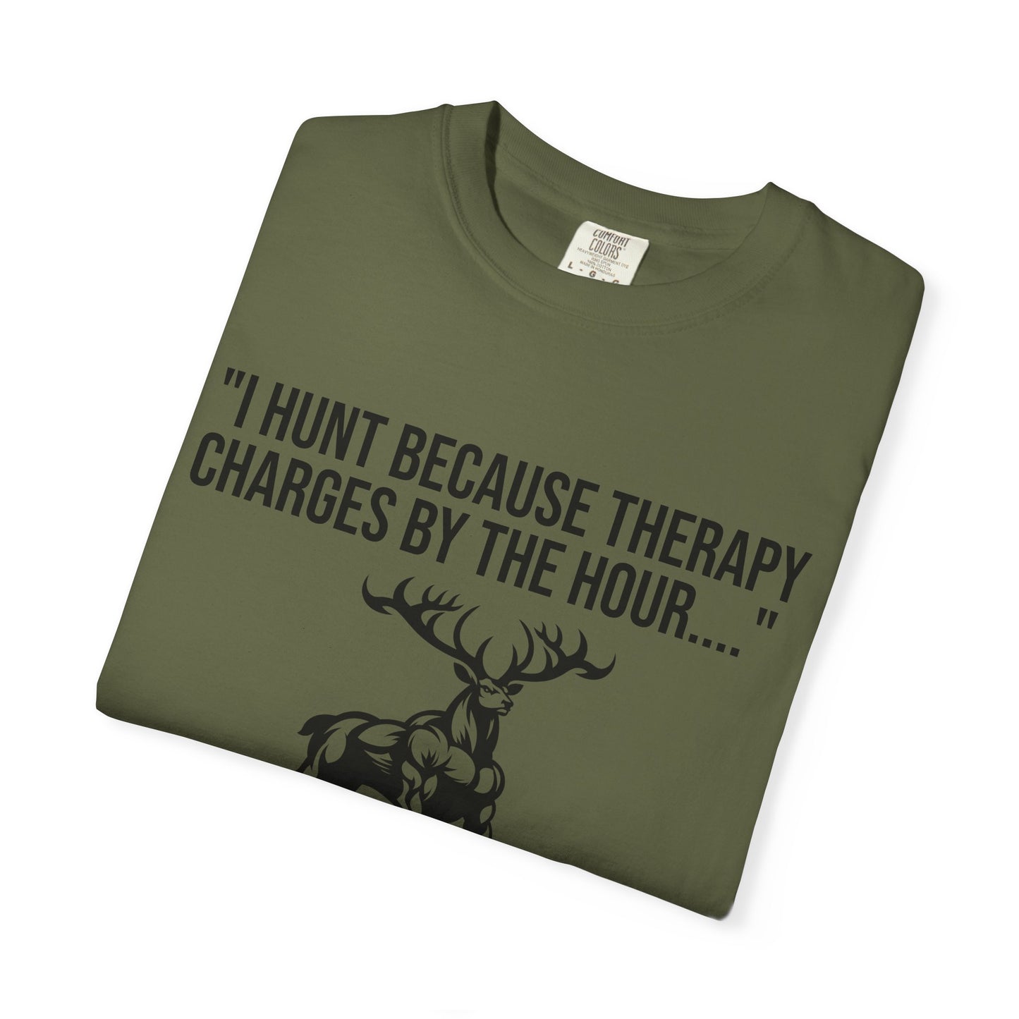 Hunting Therapy T-Shirt, Outdoor Humor Tee, Gift for Hunters, Unisex Wildlife Shirt, Men's Hunting Apparel, Fun Animal Lover Shirt
